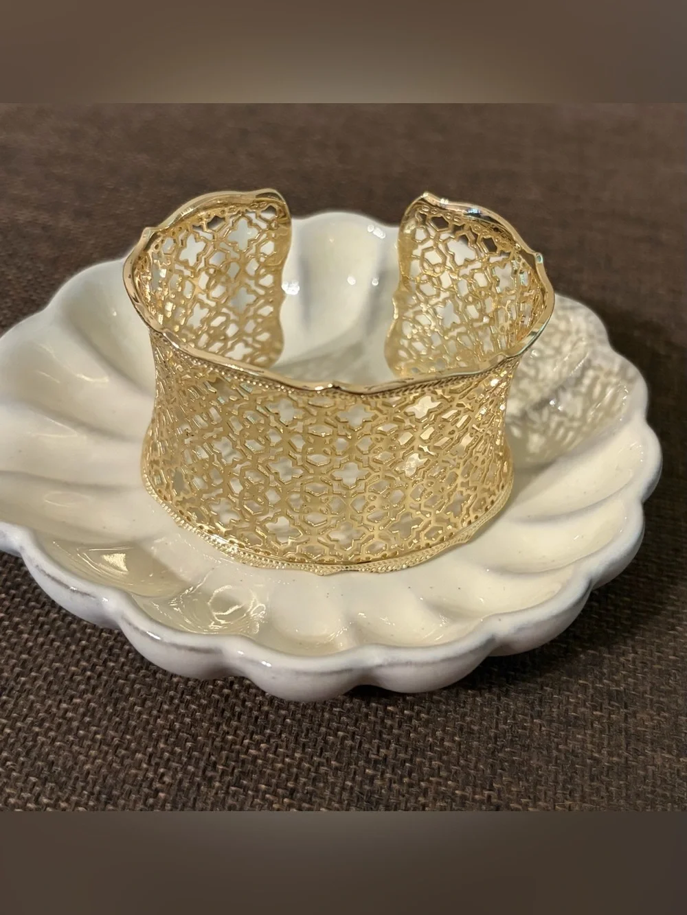 Kendra Scott Gold Filigree Open Cuff Bracelet